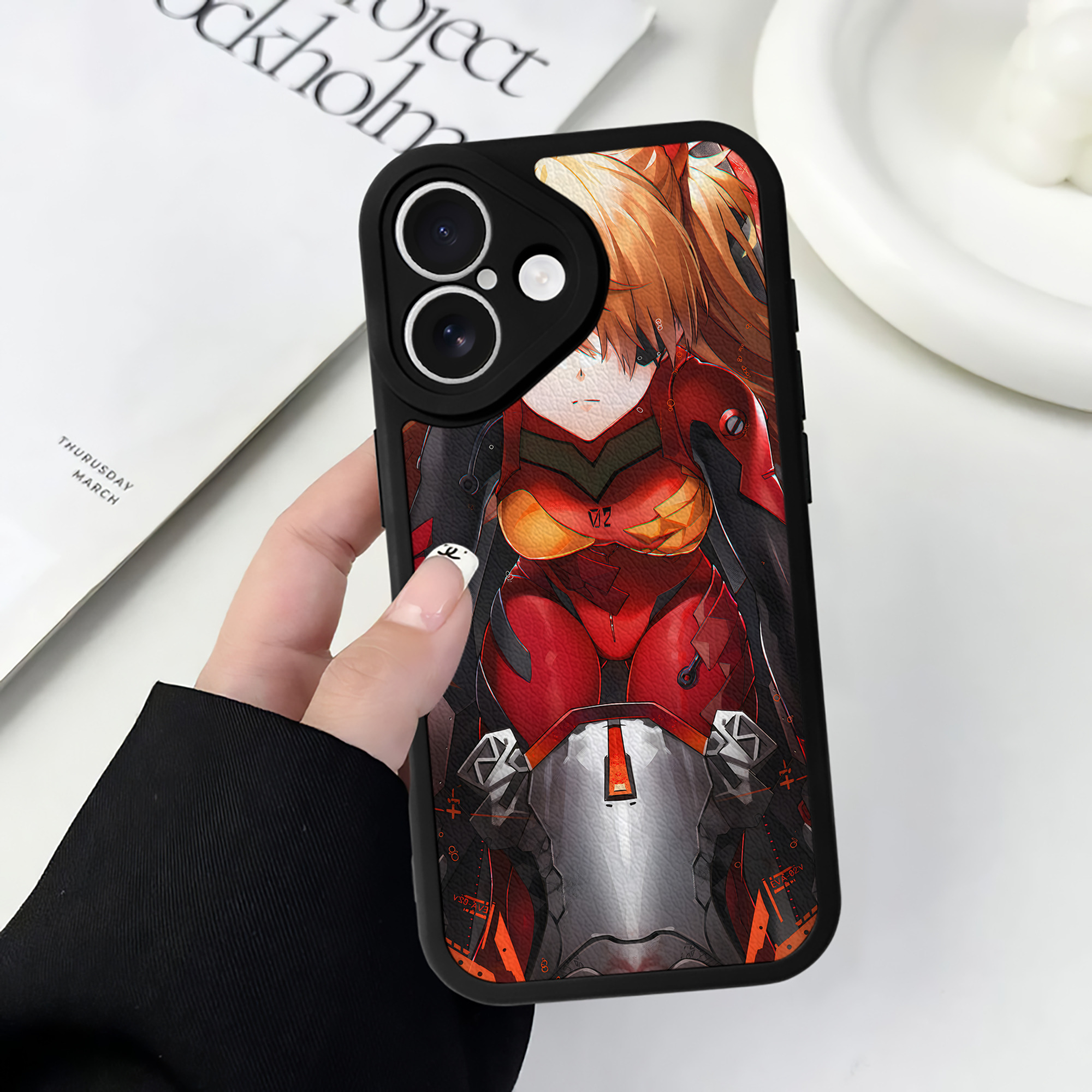 （画像用） EVA 新世紀エヴァンゲリオン 【iPhone 16シリーズ対応】シリコンスマホケース（レザー調） 材質：シリコン